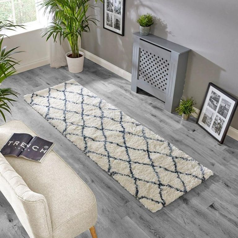 Cosy Textures Alto Rug - AL03 - Cream and Blue - Sizes Available