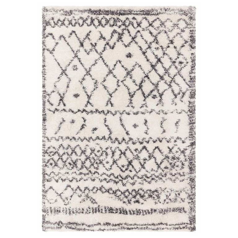 Cosy Textures Alto Rug - AL04 - Cream and Grey - Sizes Available