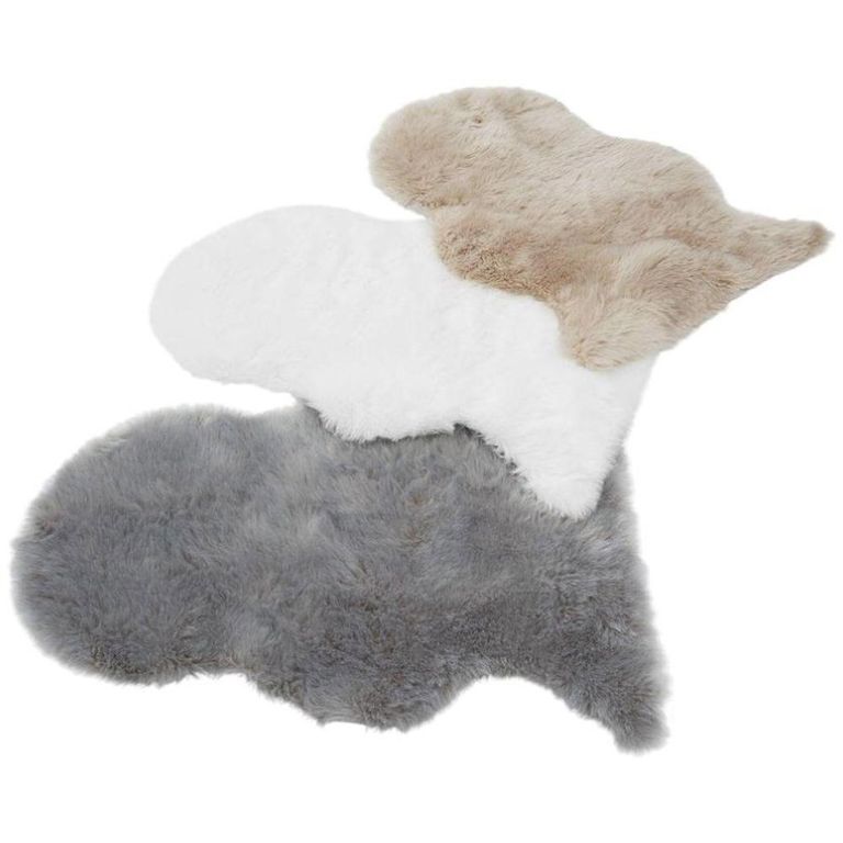 Cosy Textures Auckland Luxury Rug - Silver Faux Sheepskin - Sizes Available