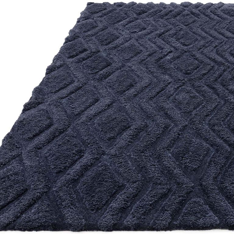 Cosy Textures Harrison Rug - Navy - Sizes Available