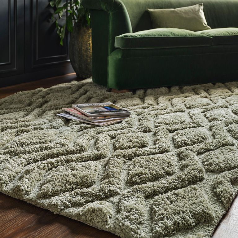 Cosy Textures Harrison Rug - Sage - Sizes Available