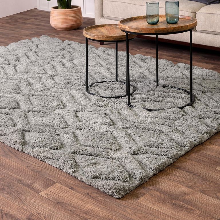 Cosy Textures Harrison Rug - Silver - Sizes Available
