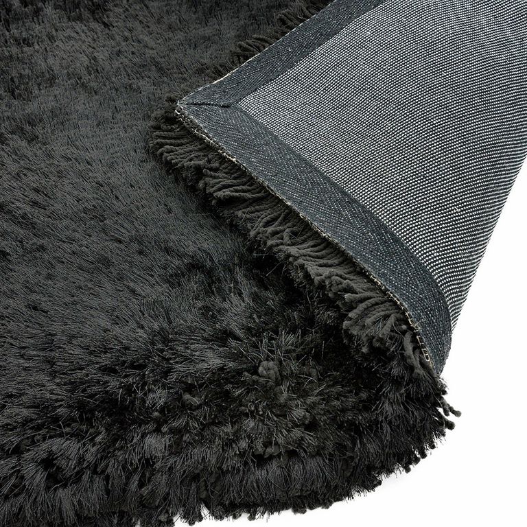 Cosy Textures Plush Rug - Black - Sizes Available