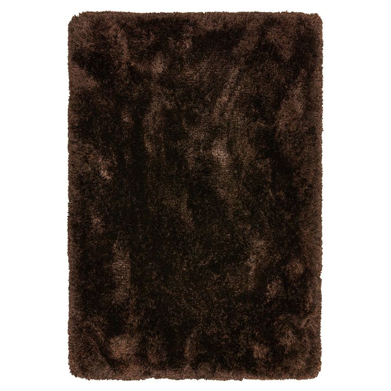 Cosy Textures Plush Rug - Dark Chocolate - Sizes Available