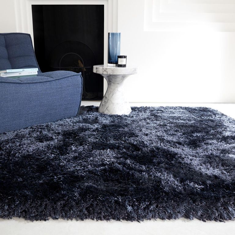Cosy Textures Plush Rug - Navy - Sizes Available
