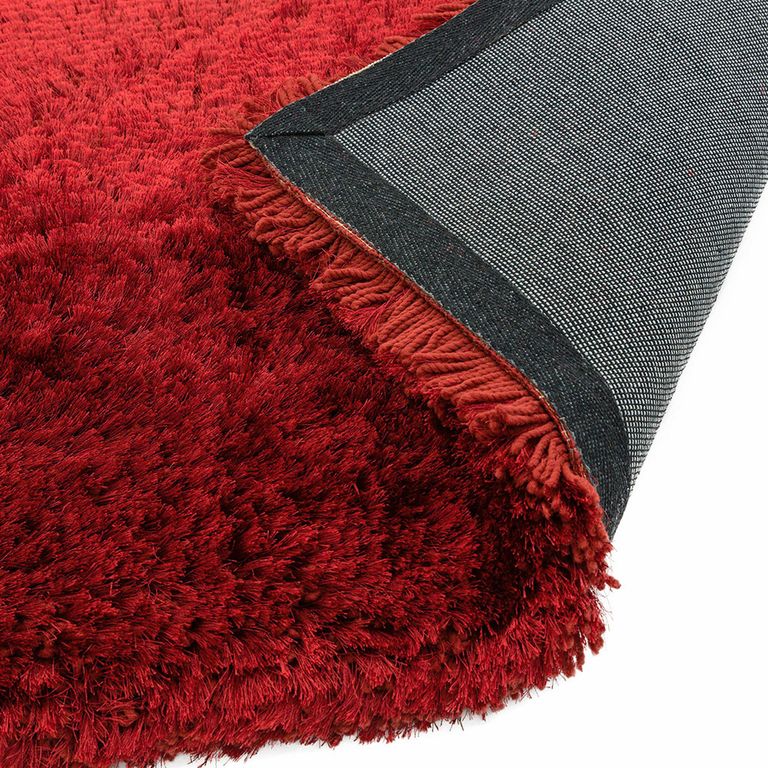 Cosy Textures Plush Rug - Red - Sizes Available