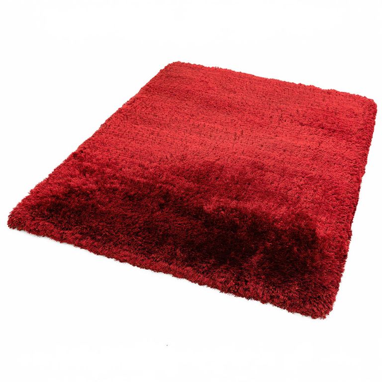 Cosy Textures Plush Rug - Red - Sizes Available