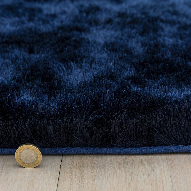Cosy Textures Whisper Rug - Navy Blue - Sizes Available