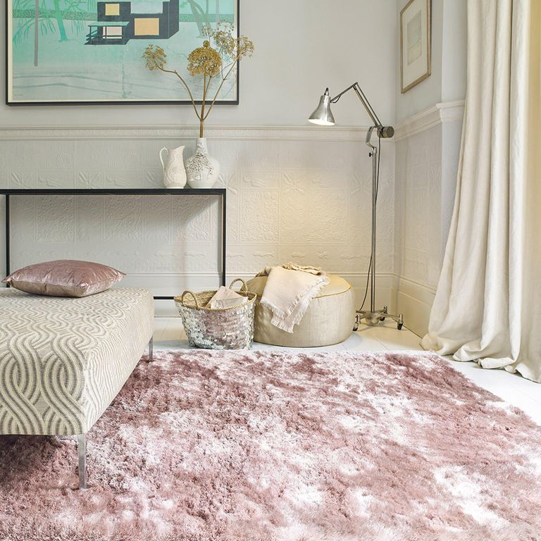 Cosy Textures Whisper Rug - Pink - Sizes Available