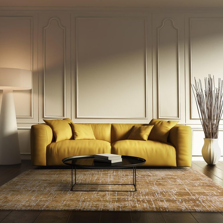 Easy Kuza Rug - Abstract - Gold - Sizes Available