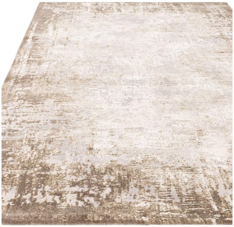Easy Kuza Rug - Border - Beige - Sizes Available