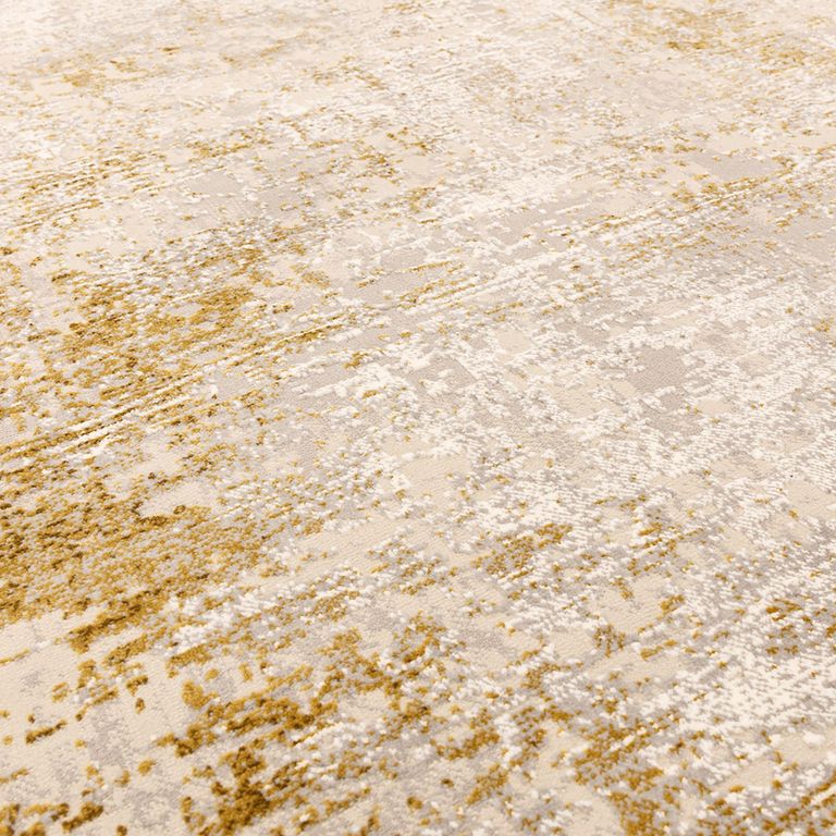 Easy Kuza Rug - Border - Gold - Sizes Available
