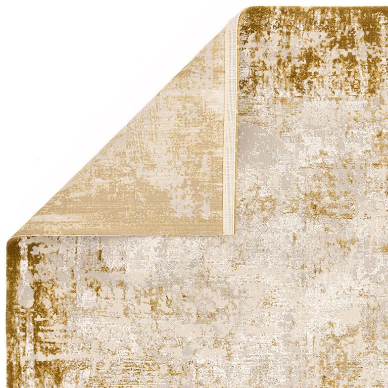 Easy Kuza Rug - Border - Gold - Sizes Available