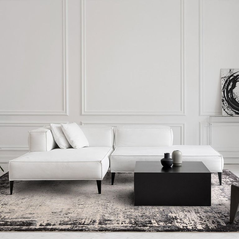 Easy Kuza Rug - Border - Grey - Sizes Available