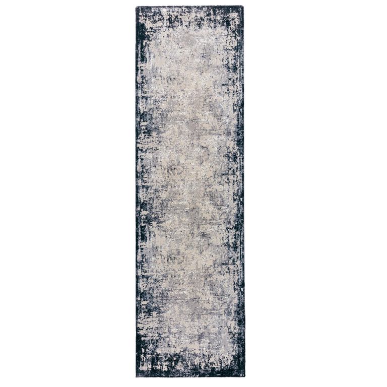 Easy Kuza Rug - Border - Navy - Sizes Available