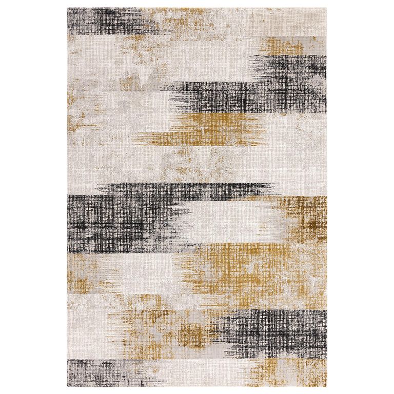 Easy Kuza Rug - Lines - Gold - Sizes Available