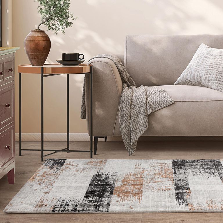 Easy Kuza Rug - Lines - Terracotta - Sizes Available