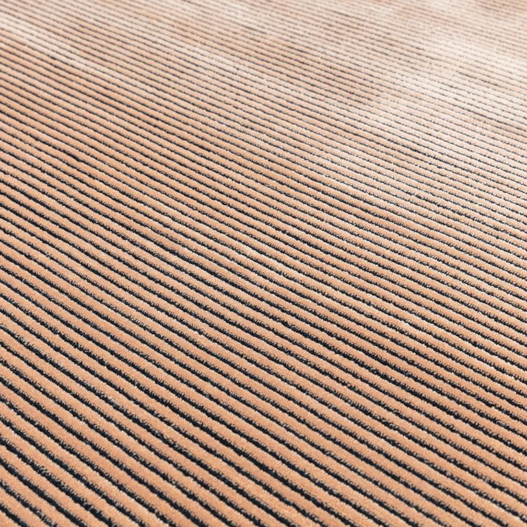 Easy Kuza Rug - Plain Stripe - Terracotta - Sizes Available
