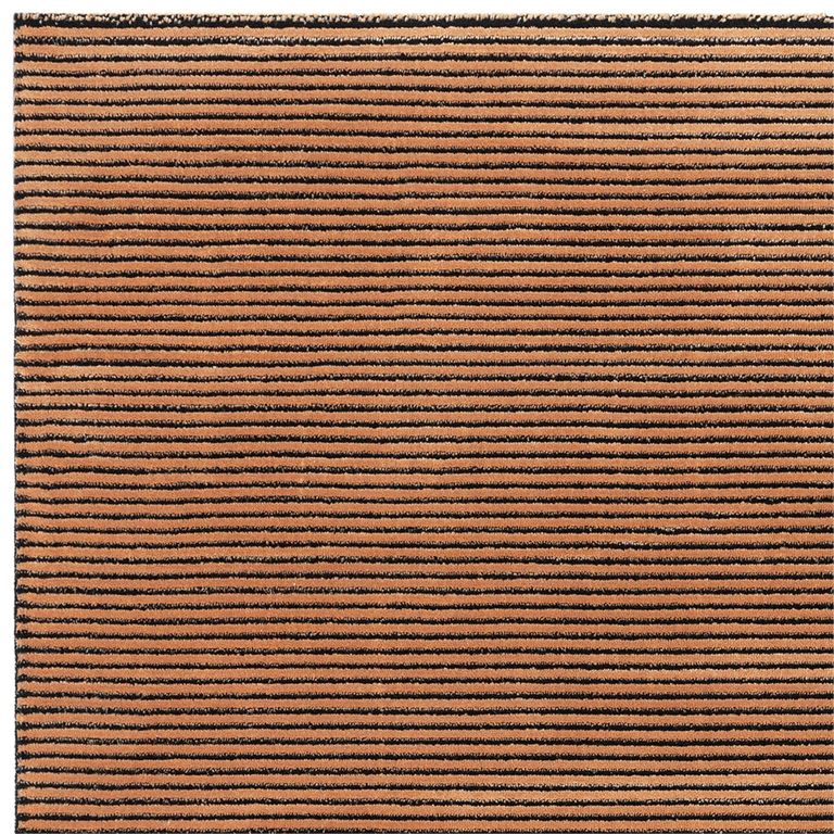 Easy Kuza Rug - Plain Stripe - Terracotta - Sizes Available