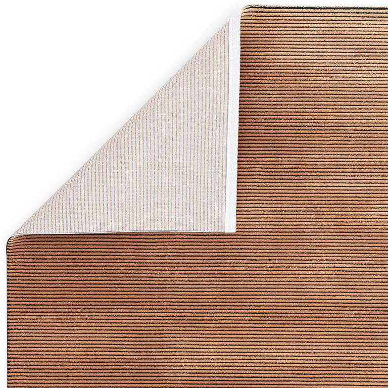 Easy Kuza Rug - Plain Stripe - Terracotta - Sizes Available
