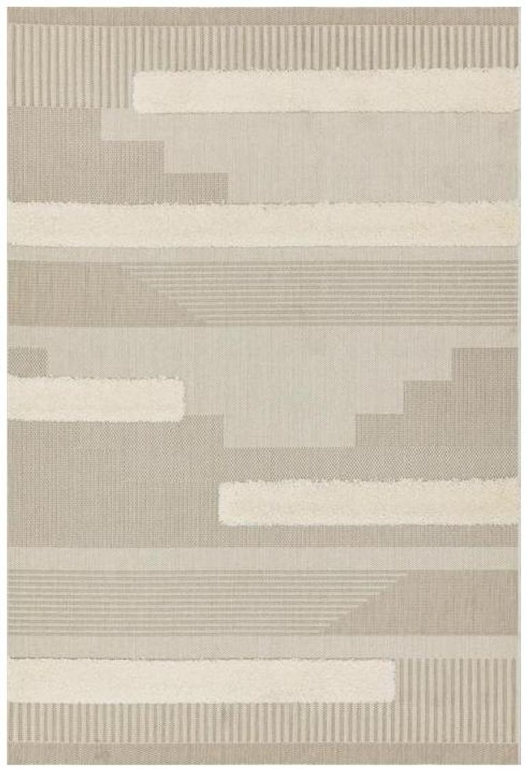 Easy Monty Rug - Geometric - MN06 - Natural and Cream - Sizes Available