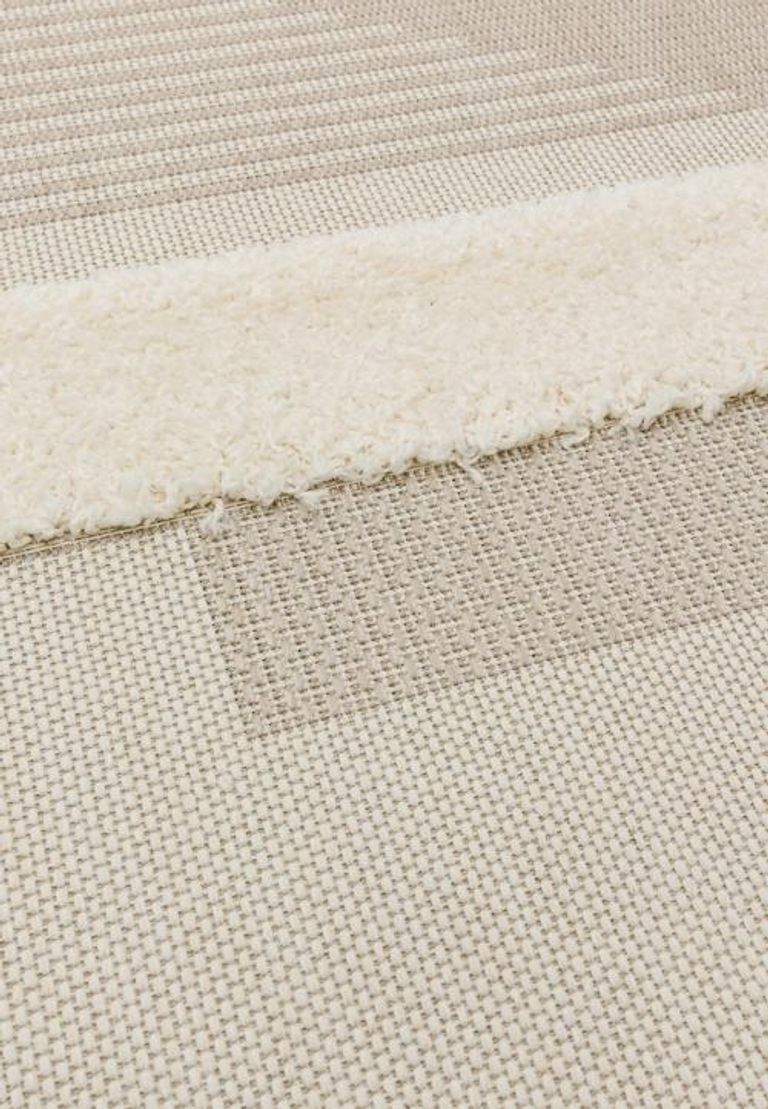 Easy Monty Rug - Geometric - MN06 - Natural and Cream - Sizes Available