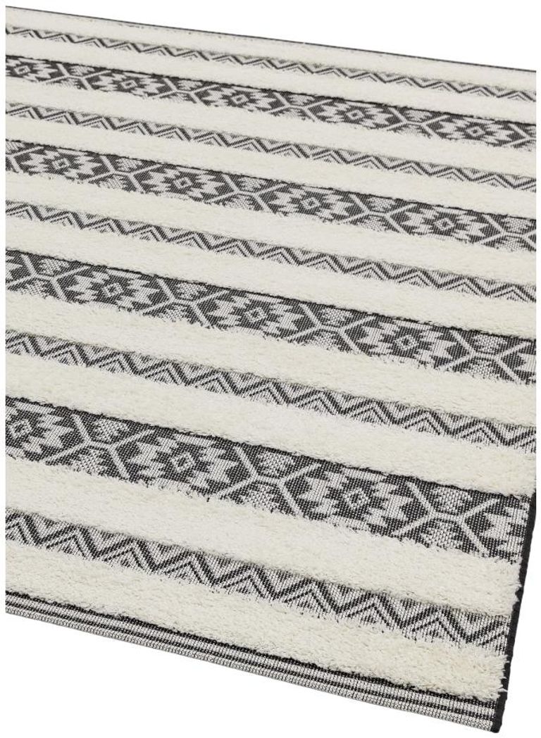 Easy Monty Rug - Stripe - MN03 - Black and Cream - Sizes Available