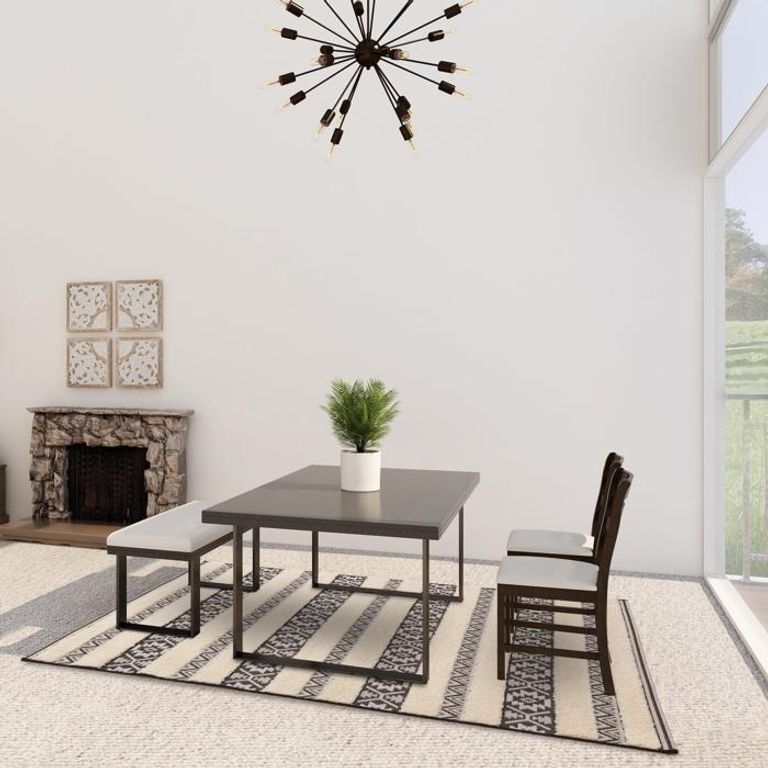 Easy Monty Rug - Stripe - MN03 - Black and Cream - Sizes Available