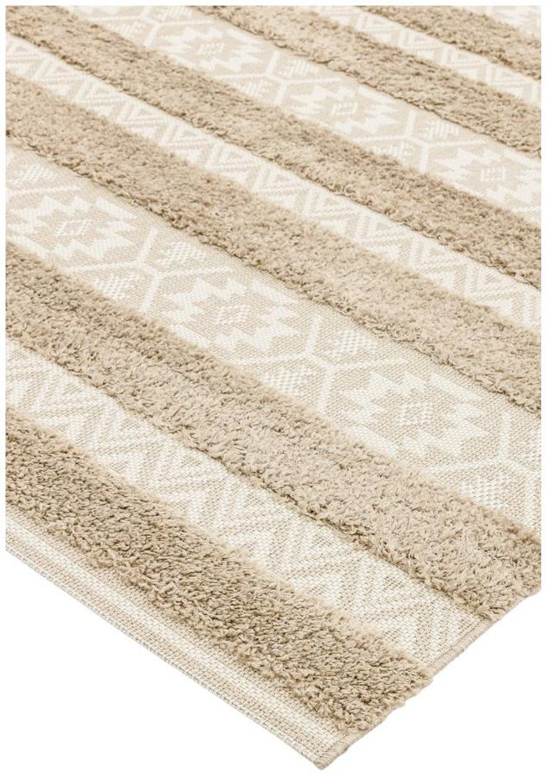 Easy Monty Rug - Stripe - MN04 - Natural and Cream - Sizes Available