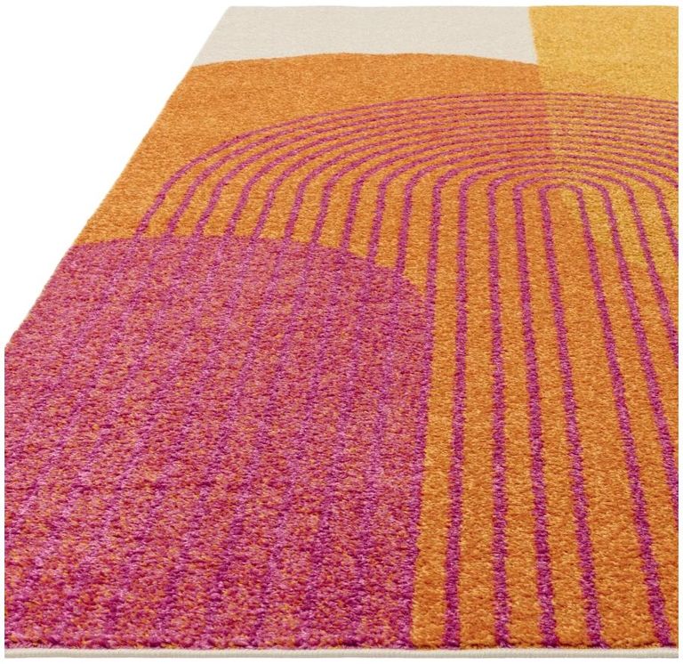Easy Muse Rug - Retro - MU13 - Orange - Sizes Available