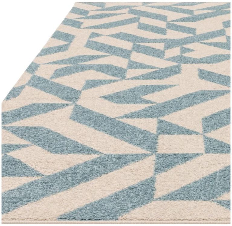 Easy Muse Rug - Shapes - MU03 - Blue - Sizes Available