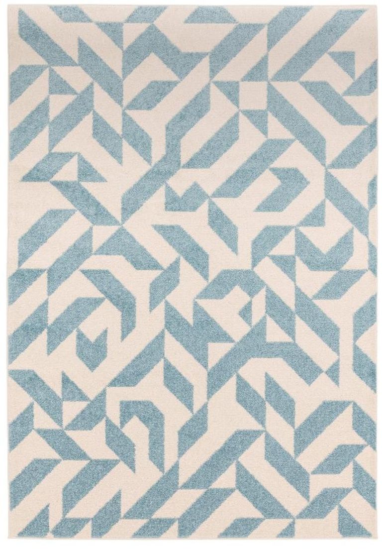 Easy Muse Rug - Shapes - MU03 - Blue - Sizes Available