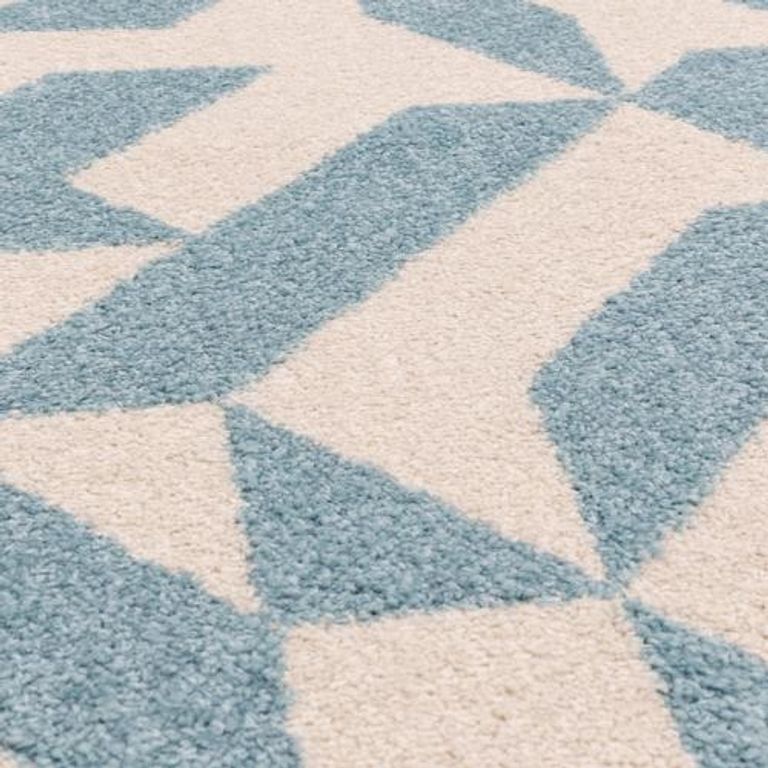 Easy Muse Rug - Shapes - MU03 - Blue - Sizes Available