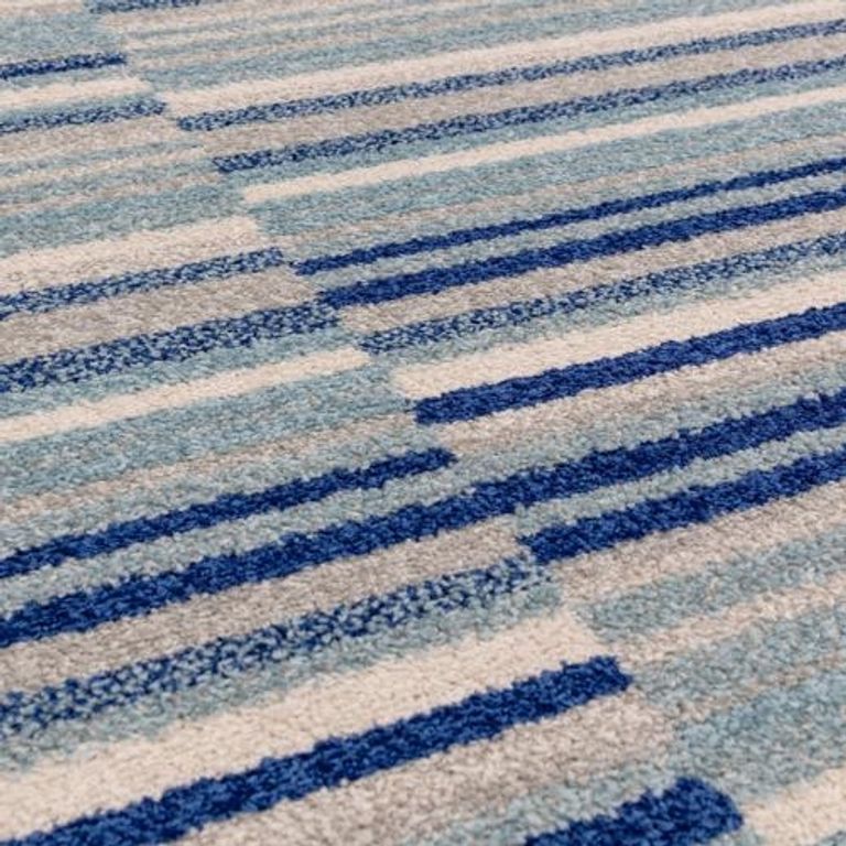 Easy Muse Rug - Stripe - MU05 - Blue - Sizes Available