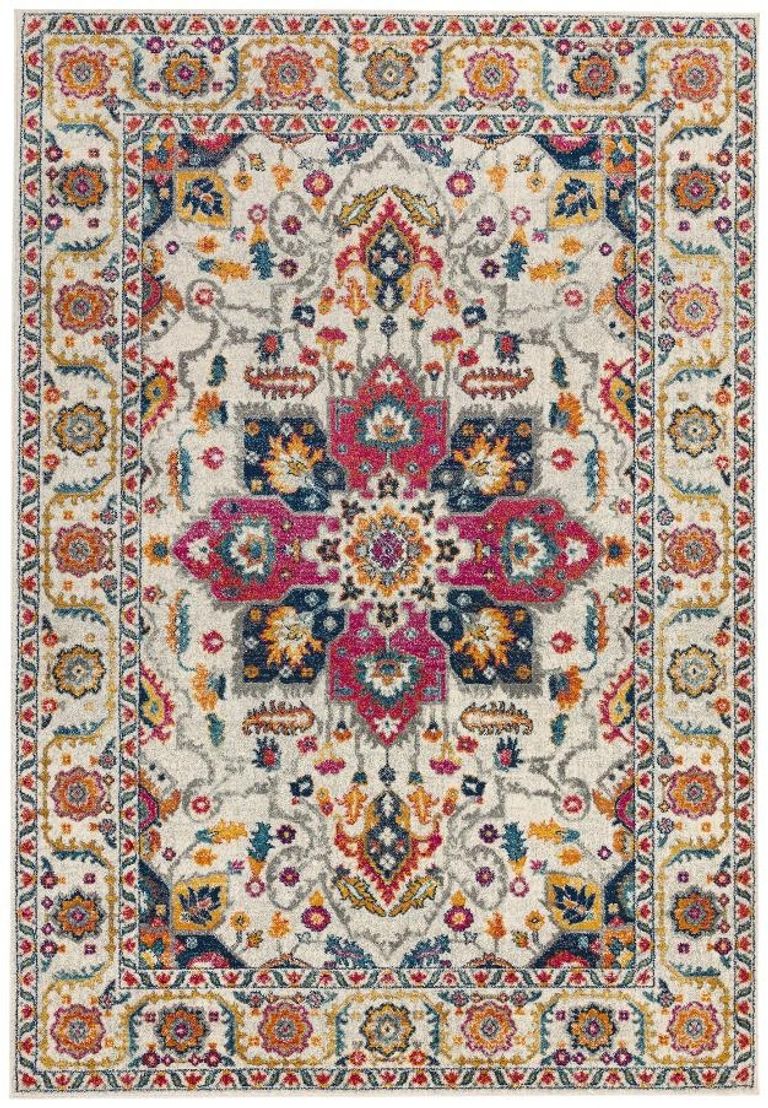 Easy Nova Rug - White Multi Colour - NV24 - Sizes Available