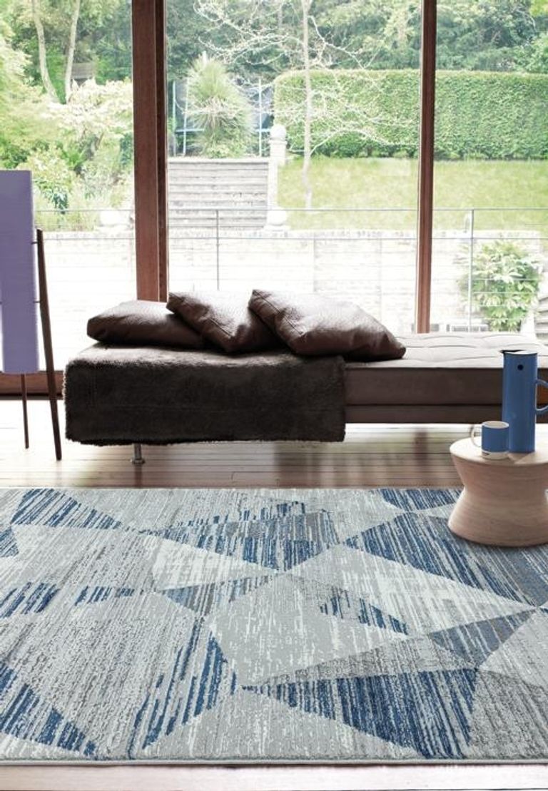 Easy Orion Rug - Blocks - OR14 - Blue - Sizes Available