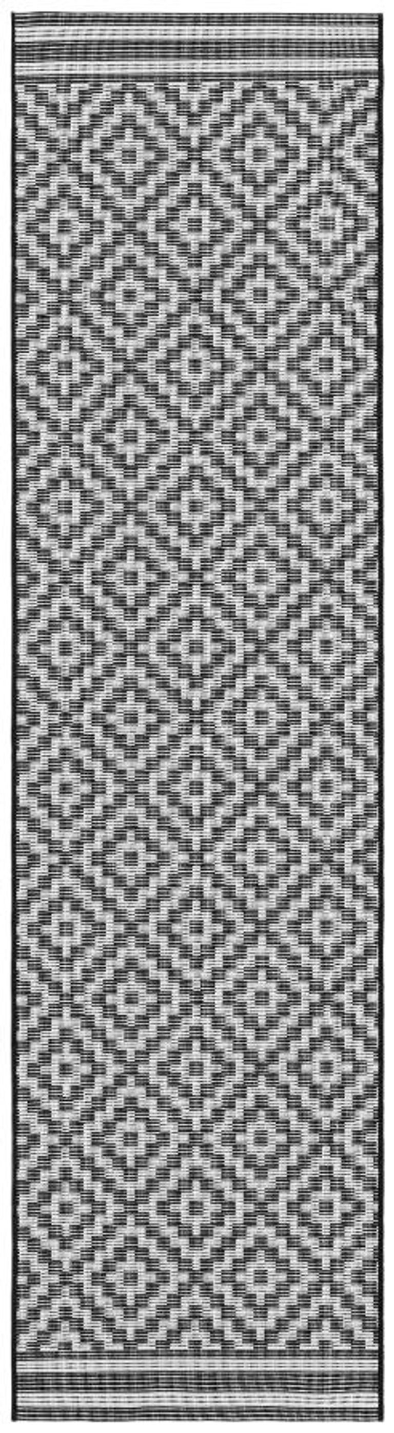 Easy Patio Rug - Diamond 12 - Mono - Sizes Available