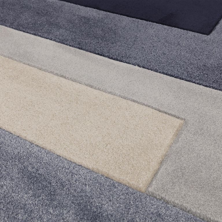 Easy Sketch Rug - Blocks - Blue - Sizes Available