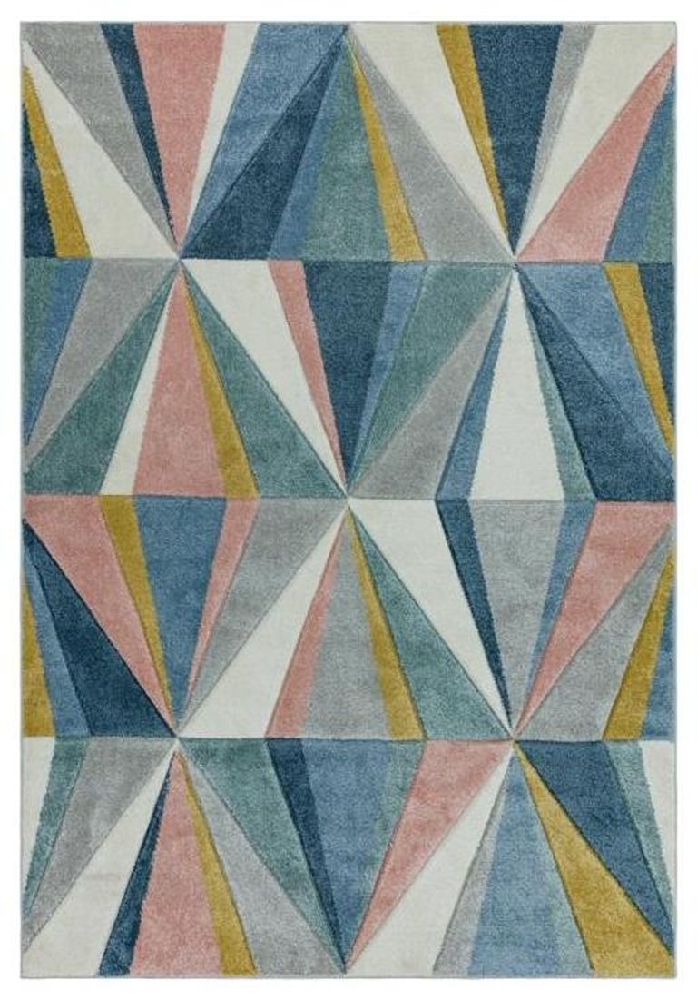 Easy Sketch Rug - Diamond - Multi Colour - 80cm x 150cm