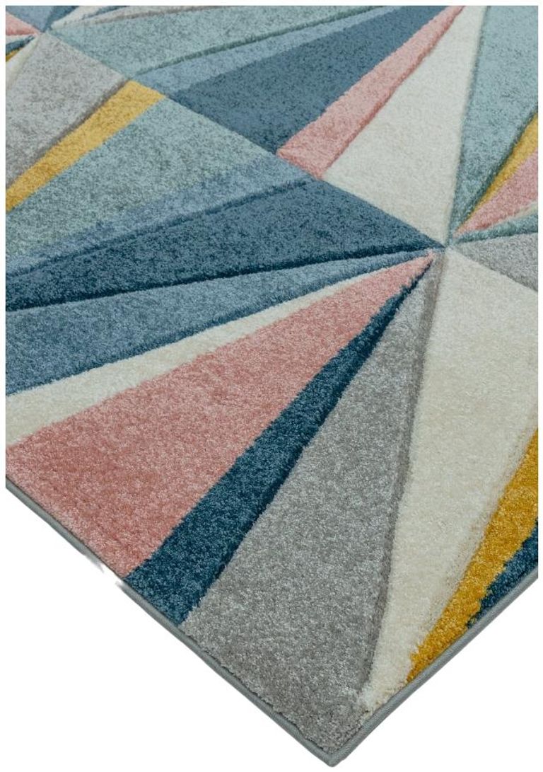 Easy Sketch Rug - Diamond - Multi Colour - 80cm x 150cm