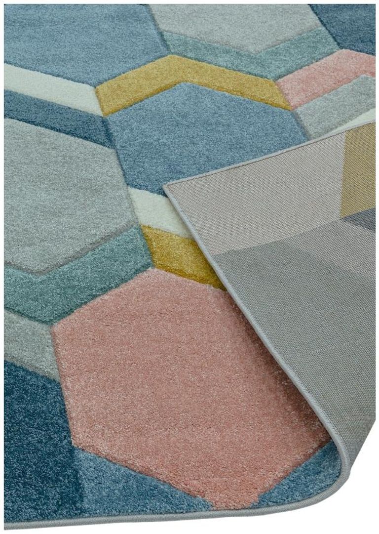 Easy Sketch Rug - Hexagon - Multi Colour - 80cm x 150cm