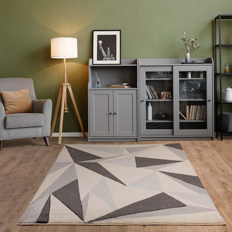 Easy Sketch Rug - Kaleidoscope - Grey - Sizes Available