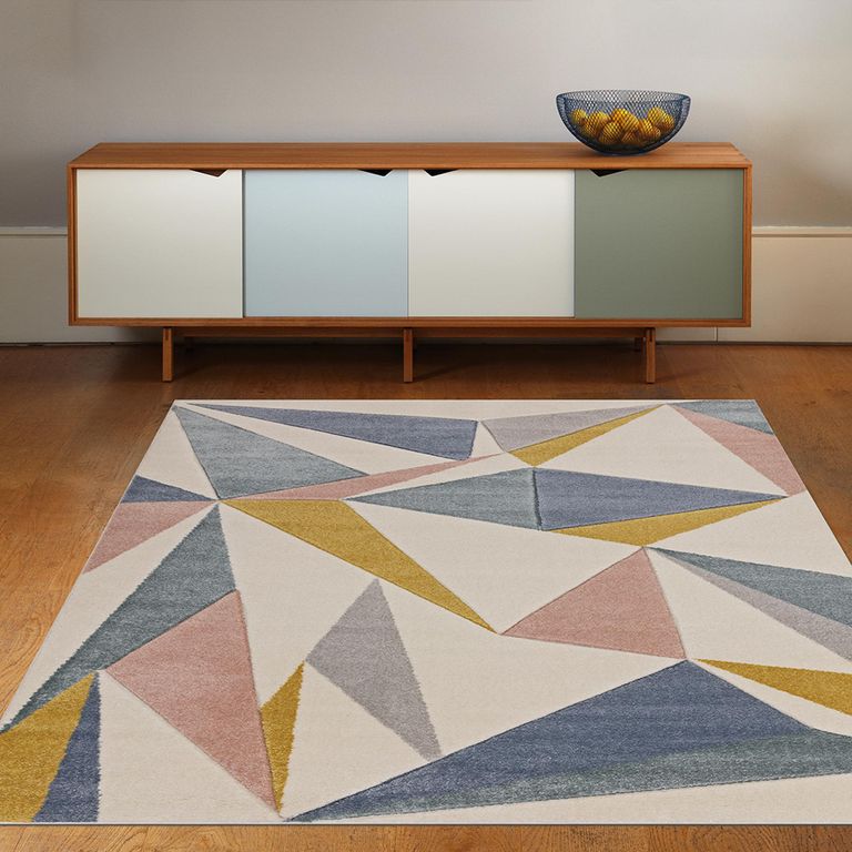 Easy Sketch Rug - Kaleidoscope - Pastel - Sizes Available