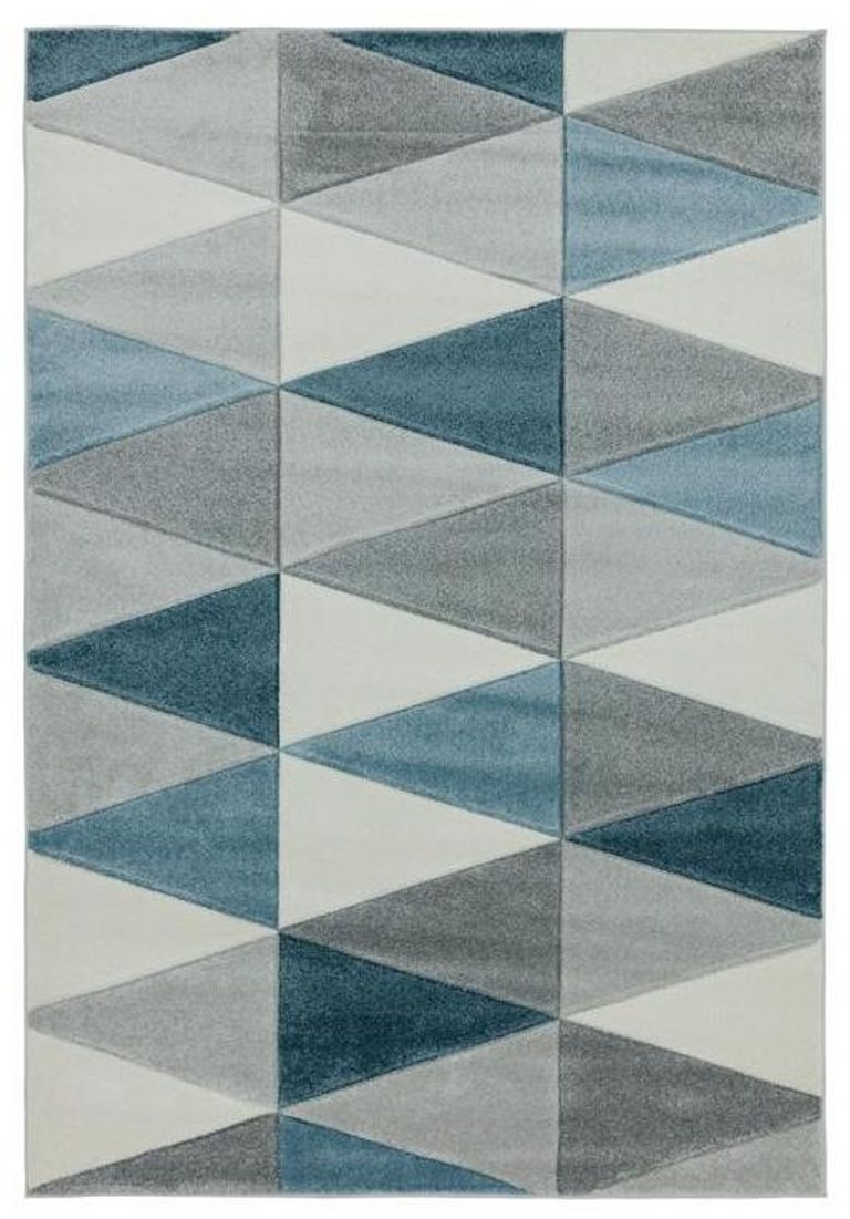 Easy Sketch Rug - Kite Blue - Multi Colour - 80cm x 150cm