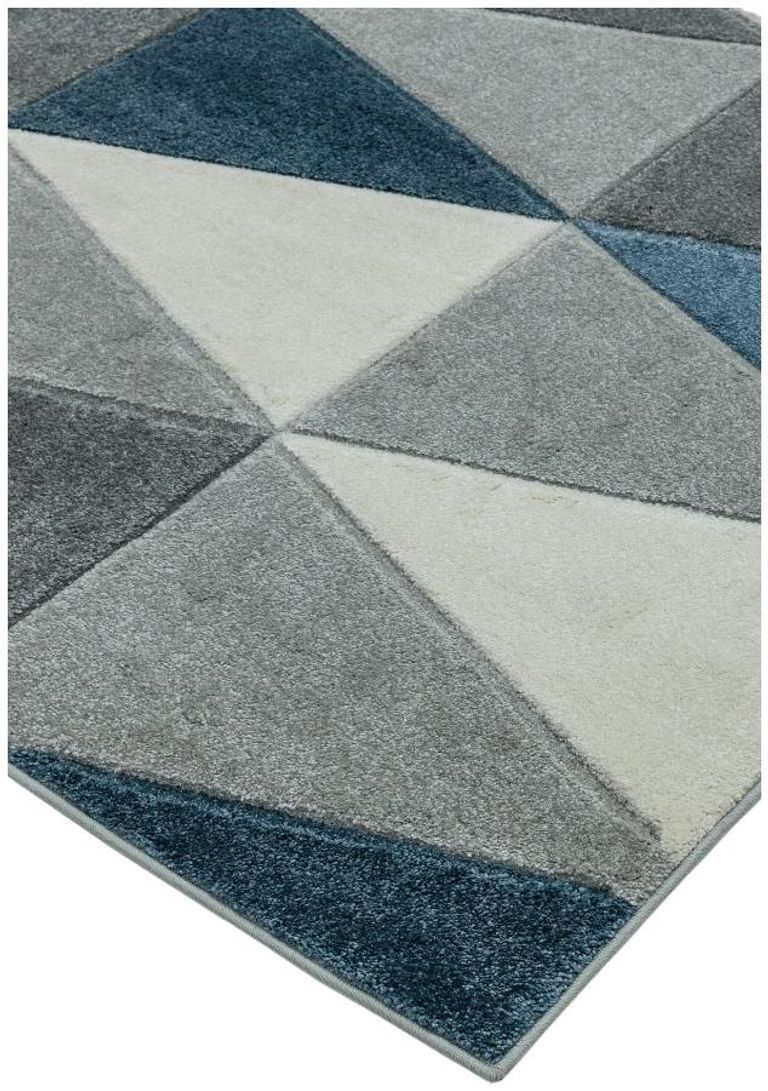 Easy Sketch Rug - Kite Blue - Multi Colour - 80cm x 150cm