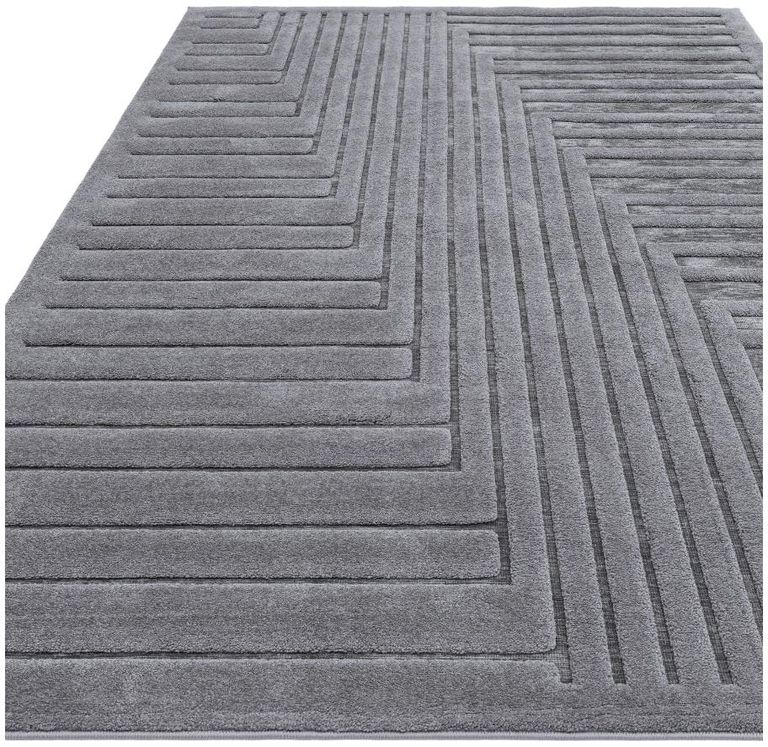 Easy Valley Connection Rug - Charcoal - 120cm x 170cm