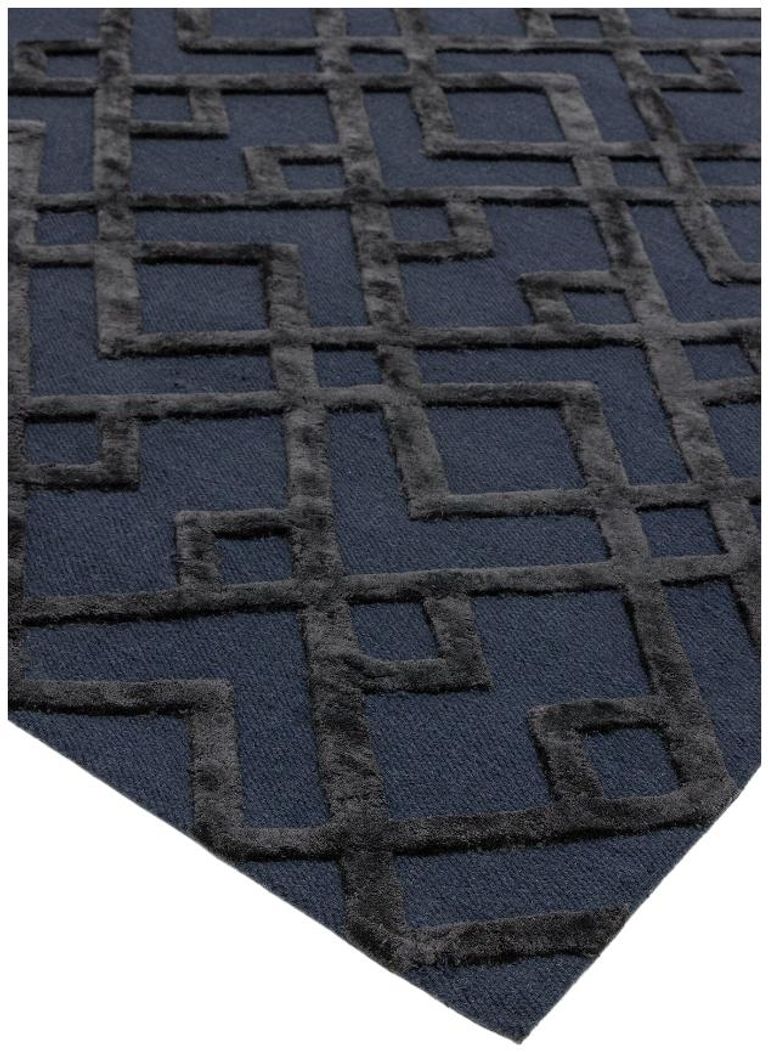 Natural Weaves Rug - Dixon Trellis - Black - Sizes Available