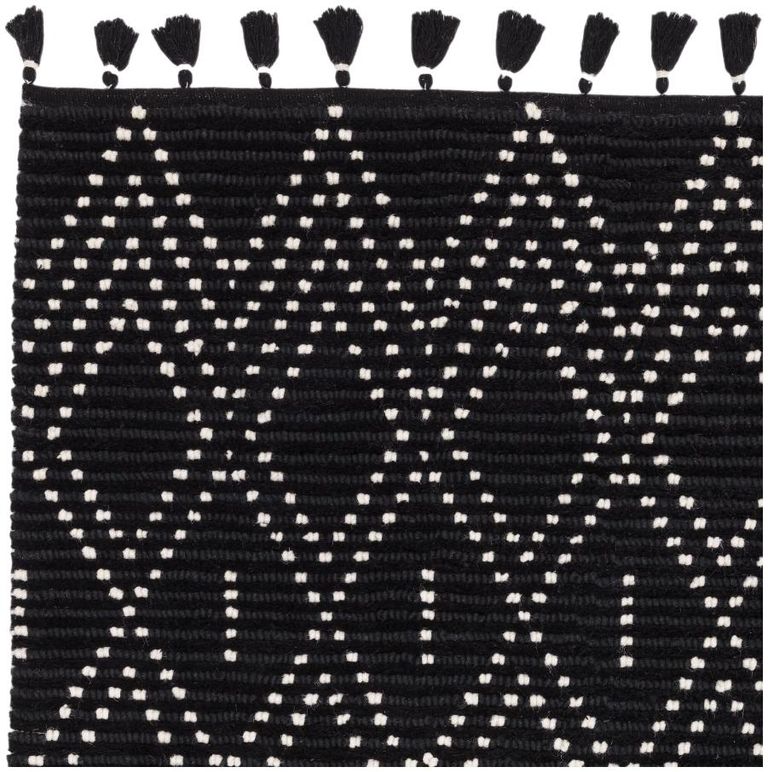 Natural Weaves Rug - Nepal - Black and Cream Diamond - Sizes Available