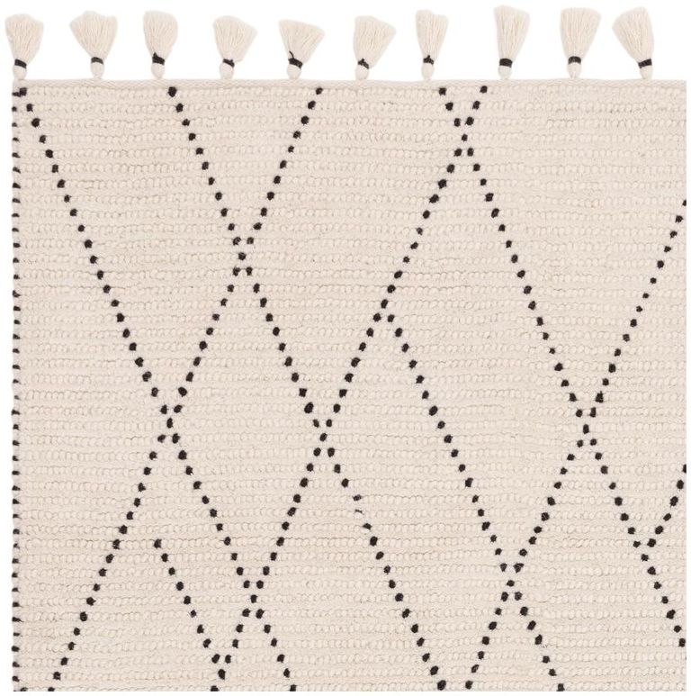 Natural Weaves Rug - Nepal - Cream and Black Linear - Sizes Available