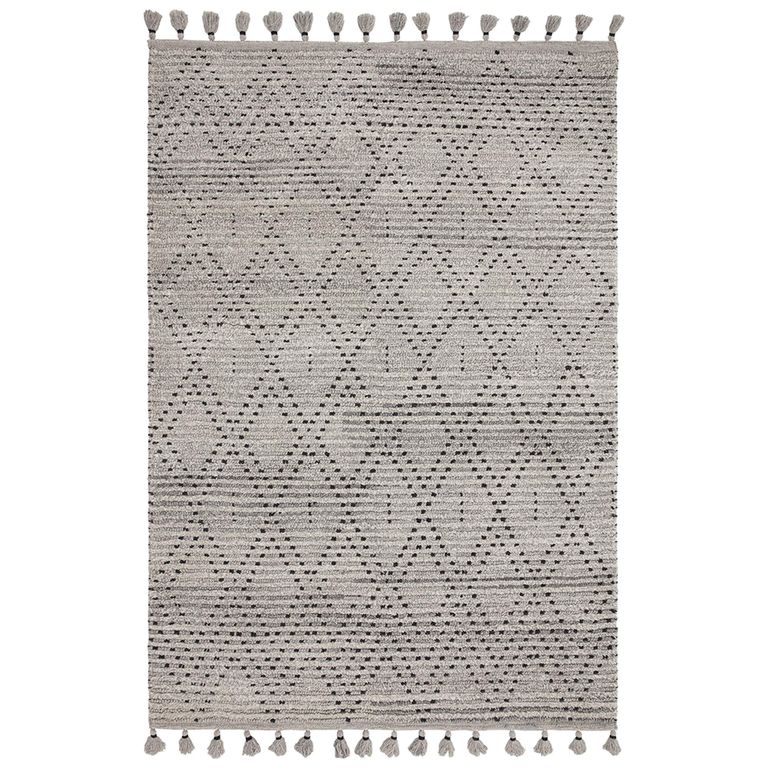 Natural Weaves Rug - Nepal - Grey and Black - Diamond - Sizes Available